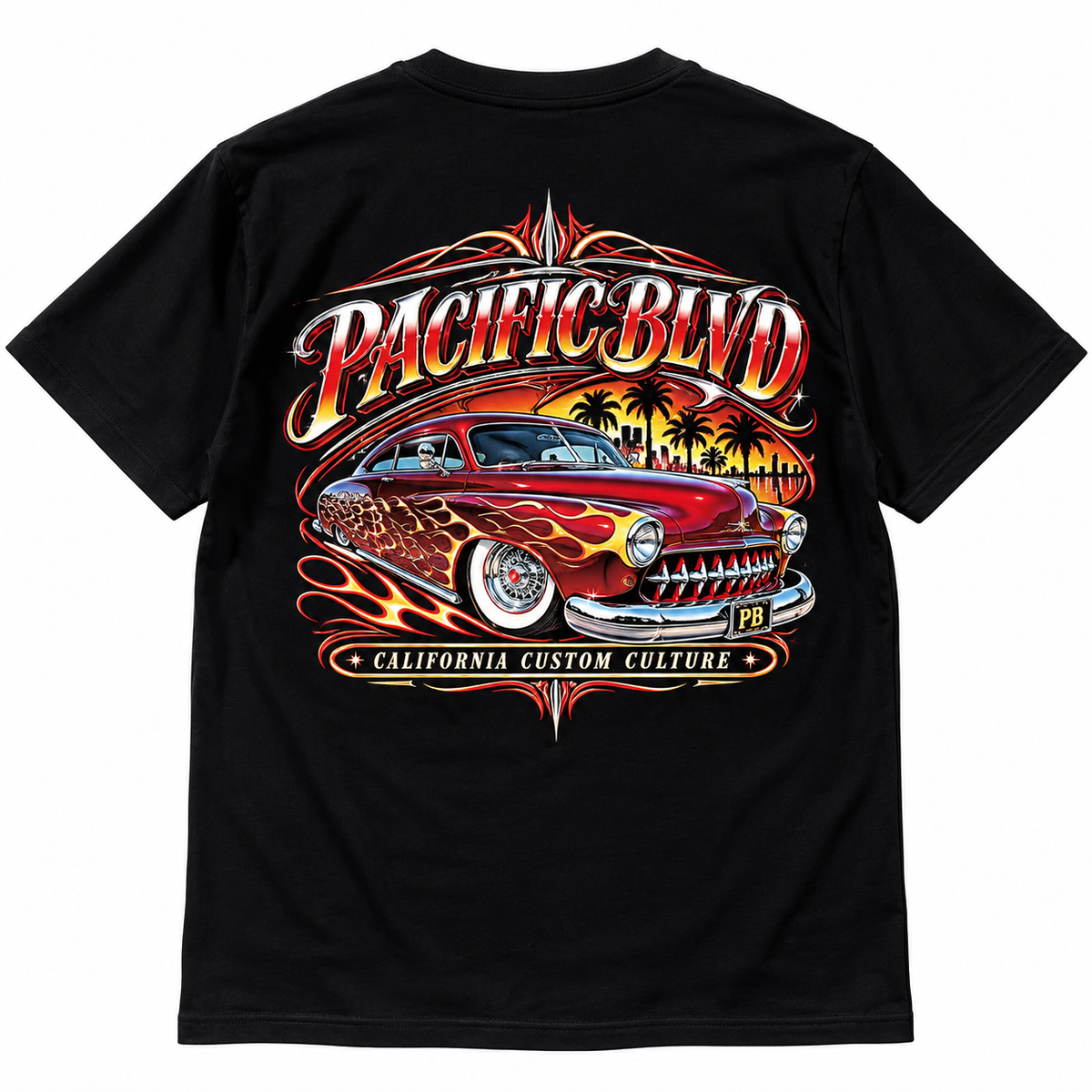 PACIFIC BLVD Classic Logo T-Shirt – Black