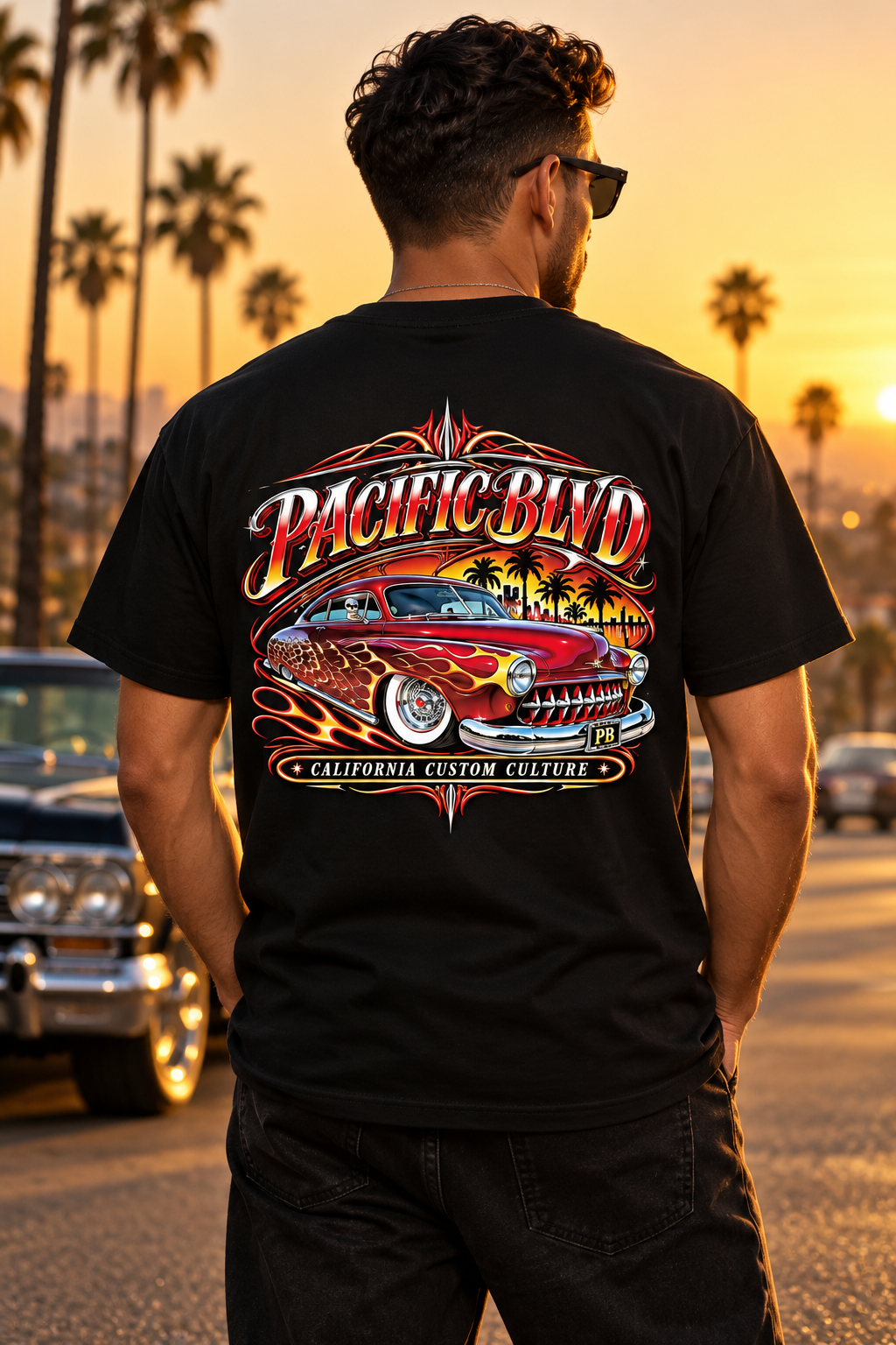 PACIFIC BLVD Classic Logo T-Shirt – Black
