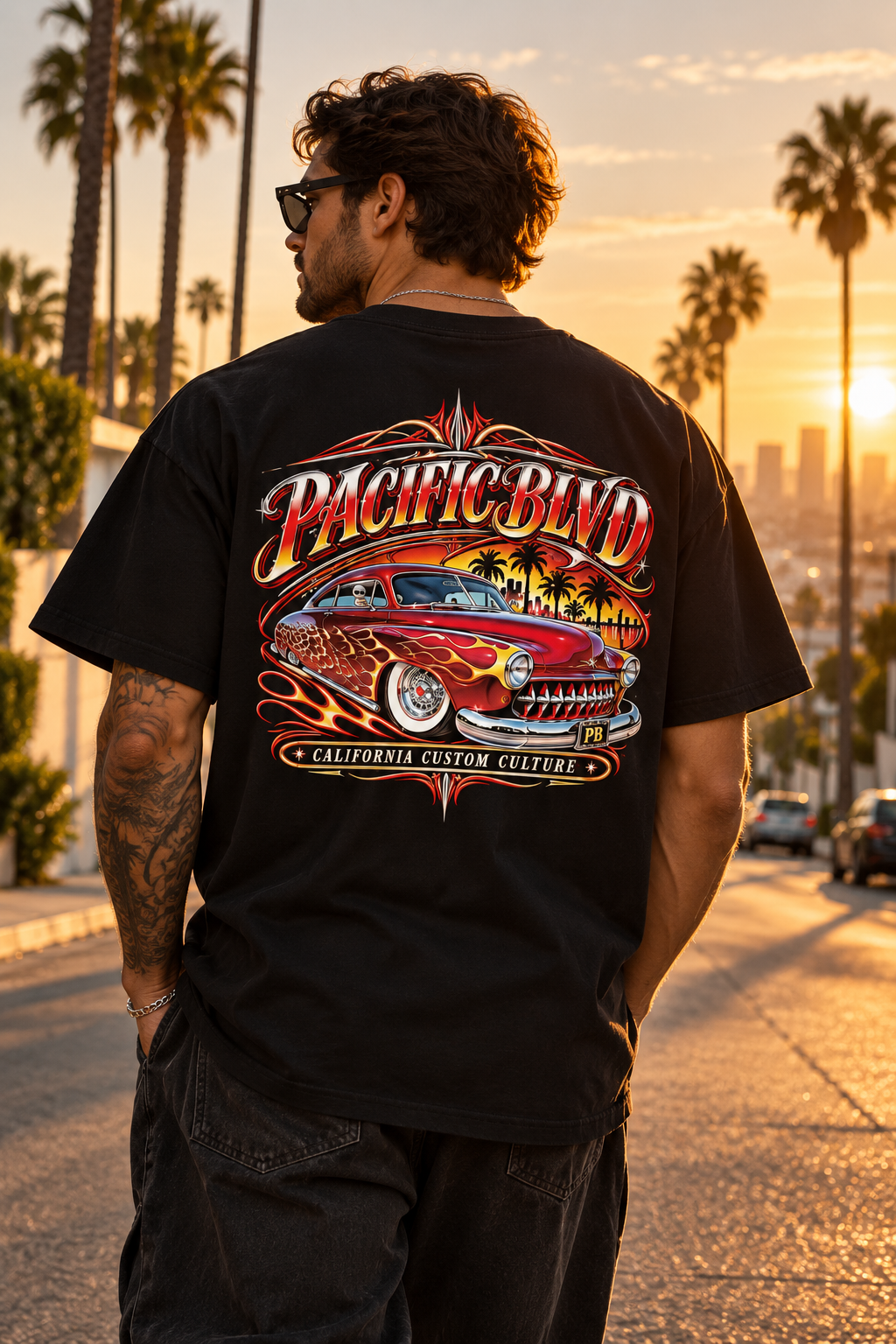 PACIFIC BLVD Classic Logo T-Shirt – Black